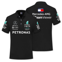 412Mercedes Benz Fleet F1 Racing Clothing Hamilton Polo T-Shirt cho nam giới Mùa hè nhanh khô ngắn t