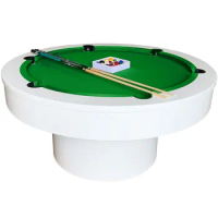 Round billiard table automatic return American black eight billiard table home dining table in one