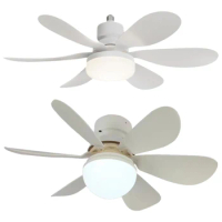 E26/27 Socket Fan LED Light Replacement Light Bulb/Ceiling Fan 3 Speeds 40W/30W Warm Light Ceiling Fan Timing for Garage Kitchen