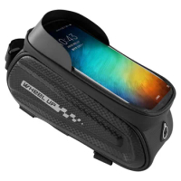 WheeL UP Rainproof Bike Bag Frame Front Top Tube Cycling Bag Reflective7.0in Phone Case Touchscreen Bag MTB Bicycle Accessories