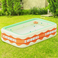 Above Ground Pool Foldable Rectangular Swimming Pool UV-resistant PVC Easy Set Pool Family Pool for