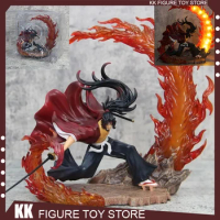 Demon Slayer Anime Figure Tsugikuni Yoriichi Kokushibou Action Figure 23cm GK Statue PVC Model toys with Light Christmas Gift