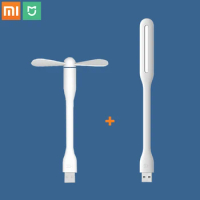Xiaomi Mijia USB Fan Youpin ZMI USB LED Light Mini Power-saving Quite Flexible Adjustable USB Cooling Fan Cooler for Power Bank