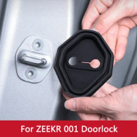 4pcs Car Door Mute Damping Cushion Silicone Door Lock Buckle Car Door Anti-collision Protective Cover For Zeekr 001 009 ZEEKR X