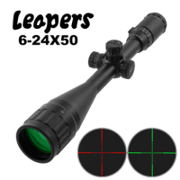 LEAPERS 6-24X50 AOL Hunting Rifle Scopes Sniper Scope Tactical Optics Scopes RGB Illuminated For Hunting Rifle Air Guns
