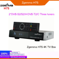 Zgemma H7S E2 Linux Satellite Receiver 4K UHD 2*DVB-S2/S2X + DVB-T2/C Three tuners Digital Decoder Receptor Enigma Smart TV BOX