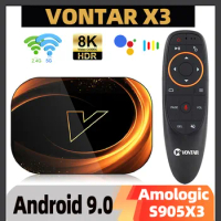 VONTAR X3 Android Smart TV BOX MAX 4GB RAM 128GB ROM 8K Android 9.0 TVBOX Amlogic S905X3 2.4G 5G Wifi 4K Set Top Box 64GB 32GB