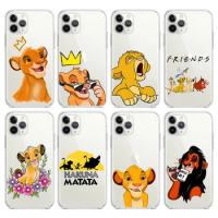 Lion King Disney For Apple iPhone 13 12 11 mini 8 7 6S 6 XS XR X 5 5S SE 2020 Pro Max Plus Transparent Phone Cover Funda Case