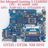 NM-D191 Mainboard For Ideapad Gaming 3-15ARH05 Laptop Motherboard CPU: R5-4600H GPU:GTX1650TI 4G DDR4 FRU:5B20Y88164 5B20Y88163