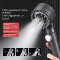 Supercharged Shower Head Bath Filtered Shower Head Spray Showerhead Set Supercharged Filter Beauty Shower Head