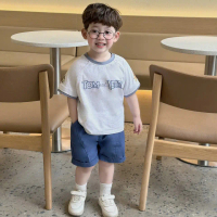 Bộ quần áo cộc tay in chữ TOM & JERY CHO BÉ TRAI, áo chất COTTON, quần bò mềm thoải mái cho bé