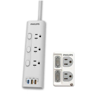 【Philips 飛利浦】超值組-3開3插 2USB+Type C PD 20W延長線1.8米+2開2壁插(CHP8430+CHP3020W)