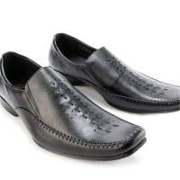 Marelli Sepatu Kulit Pantofel Pria Slip On Black - LV 067