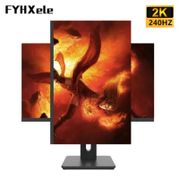 FYHXele 27inch 240Hz QHD Gaming Monitor LCD Display PC IPS Desktop Gamer Computer Screen Flat Panel HDMI-compatible/DP