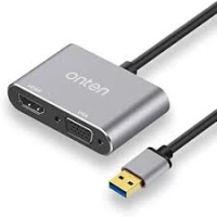 欧腾 5201B USB3.0 轉 VGA/HDMI 轉接器