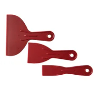 3pcs Scraper Set Job Done Reusable Spatula Putty Hand Tools Wall Floor Home Red Easy Clean Small Large Durable Spreader Filler