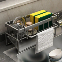 (TW)   Rak Wastafel Pengering Sponge Sabun Rak Plastik Minimalis/ Rak Dapur Wastafel Cuci Piring Tem