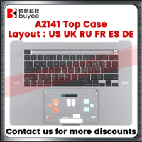 A2141 Topcase For Macbook Pro Retina 16" A2141 Palmrest US UK RU France German Spanish Keyboard Keyboard + Backlight 2019 Year