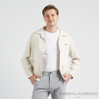 【ROBERTA諾貝達】 男裝 時尚精品 講究極致立領式外套 米