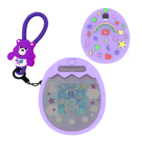 Hard Carrying Case and Silicone Cover for Tamagotchi Pix with Lanyard On Virtual Interactive Pet Game Machine（Only Case Cover）