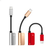 USB C DAC Adapter 2 in 1 Type C To 3.5 Earphone Adapter Audio Type-c To Earphone 3mm Jack AUX Usb C 3.5 Headphone Audio Cable