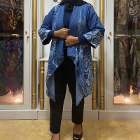 Outer batik jeans wanita 08