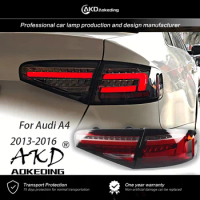 AKD Tail Lamp for Audi A4 Rear Lamp 2013-2016 LED A4 Tail Light LED DRL Assembly Upgrade Dynamic Signal Auto Accessories 2PCS