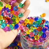 Acrylic, Beads Jewelry 100Pcs/Set Colorf Aquarium Acrylic Stones Crystal Ice Cubes Decor Vase Filler Pebble Fish Tank Garden