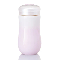 【乾唐軒活瓷】甜心單層陶瓷隨身杯 370ml(白粉紅)