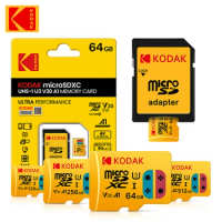 KODAK Micro SD Card 128GB 256GB Flash Memory Cards microsd U3 A2 TF Card 4K Class 10 UHS-I for Camera Smartphone Game