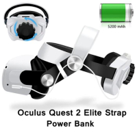 New For Oculus Quest 2 VR Elite Strap With Battery 5200mAn Fast Charger Power Bank Halo Strap For Meta Oculus Quest 2