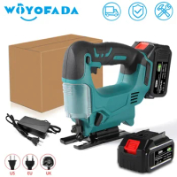 21V 65mm 2900RPM Cordless Jigsaw Electric Jig Saw Portable Multi-Function Woodworking Power Tool for Makita 18V Battery