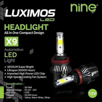 LUXIMOS X9 LAMPU MOBIL MOTOR LED SOKET H7 3 WARNA GARANSI NINJA 250 & R25