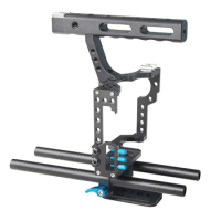 C5 Camera Cage Rod Rail Rig Follow Focus Support Handle Grip Stabilizer For Sony A7II A7R A6300 A6500 A6000