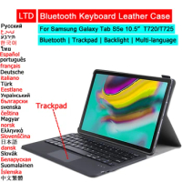 Bluetooth Keyboard Case For Samsung Galaxy Tab S5e 10.5 T720 T725 Tablet Case Russian Hebrew Arabic Spanish Portuguese Keyboard