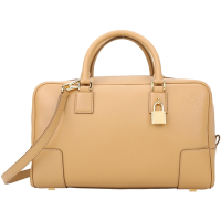 LOEWE 羅威 Amazona 28 納帕小牛皮手提/斜背兩用包(暖沙色)