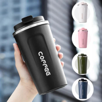 380/510ml Coffee Cup Mug For Juice Tea Water Keep Warm Hot Cold Ice Beverage School Insulated Stainless Steel Leakproof Thermo