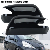 Rearview Mirror Shell Cover For Honda Fit Jazz 2008 2009 2010 2011 2012 2013 GE6 GE8 Cap Housing Door Mirror black Atuo Parts