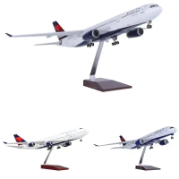2024 Skala Baharu Diecast 1 / 150 Model Delta Airlines Boeing B747 / A350 / A330 Pesawat Resin Maina