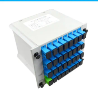 SCUPC PLC 1X32 splitter Fiber Optical Box FTTH PLC Splitter box with SC1X32 Planar waveguide type Optical splitter