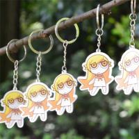1pcs Anime Bakemonogatari Oshino Shinobu Acrylic Cartoon Keychain Strap Bag Hanging Cosplay Props Pendant Christmas Gifts New