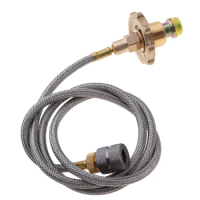 Outdoor Gas Stove Propane Refill Adapter Burner LPG Cylinder Hose Connector