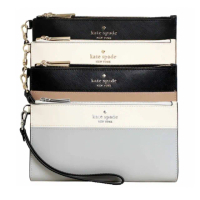 【KATE SPADE】Madison立體桃心金標防刮皮革雙拉鍊大手拿包/大長夾(多色可選)