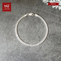 MT สร้อยข้อมือเงินแท้ เลสเงิน กว้าง 3 มม ยาว 19 20 21 ซม Bracelet (sb020) MT Jewelry มณีธารา