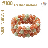 #100【Ready Stock 100% Natural Crystal Arusha Sunstone】Gelang 100% Krystal Asli Batu Cahaya Arusha; 9