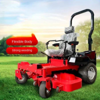 Car-mounted wheeled lawn mower gasoline lawn mower landscaping disc mower