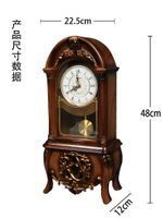 麗盛歐式復古老式座鐘時鐘客廳家用時尚臺面古董擺件擺鐘整點報時