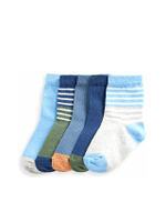 ถุงเท้าเด็กโตผู้ชาย Blue Stripe - 5 แพ็ค JL895 หลากสี