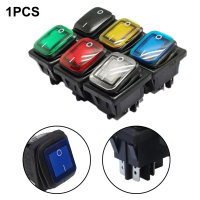 [In Stock] DPST 16A 250VAC Rocker Switch Round Reset Switch with  Cover 30*24mm