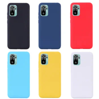 Candy Color Silicone Phone Case For Xiaomi Redmi Note 10 / Note10 Pro max 10S Back Cover Matte Soft Tpu Protector Case shell